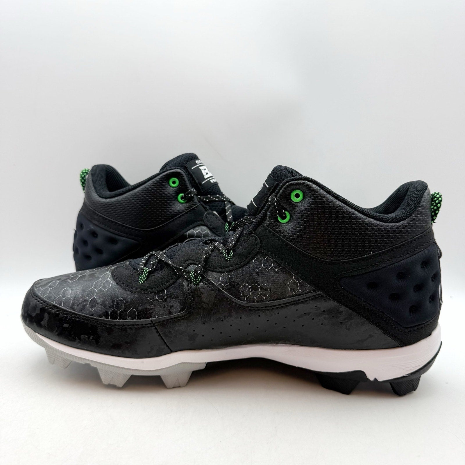 Under Armour Mens Bryce Harper 8 Mid RM Baseball Cleats US 12 Black Green NIB