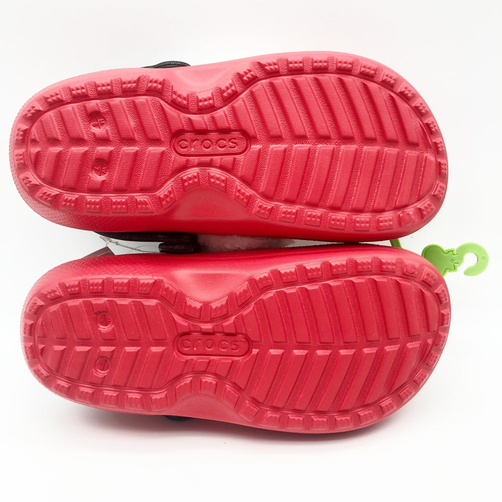 Crocs Unisex Santa Classic Clogs Womens 7 Mens 5 Festive Red White Black NWT