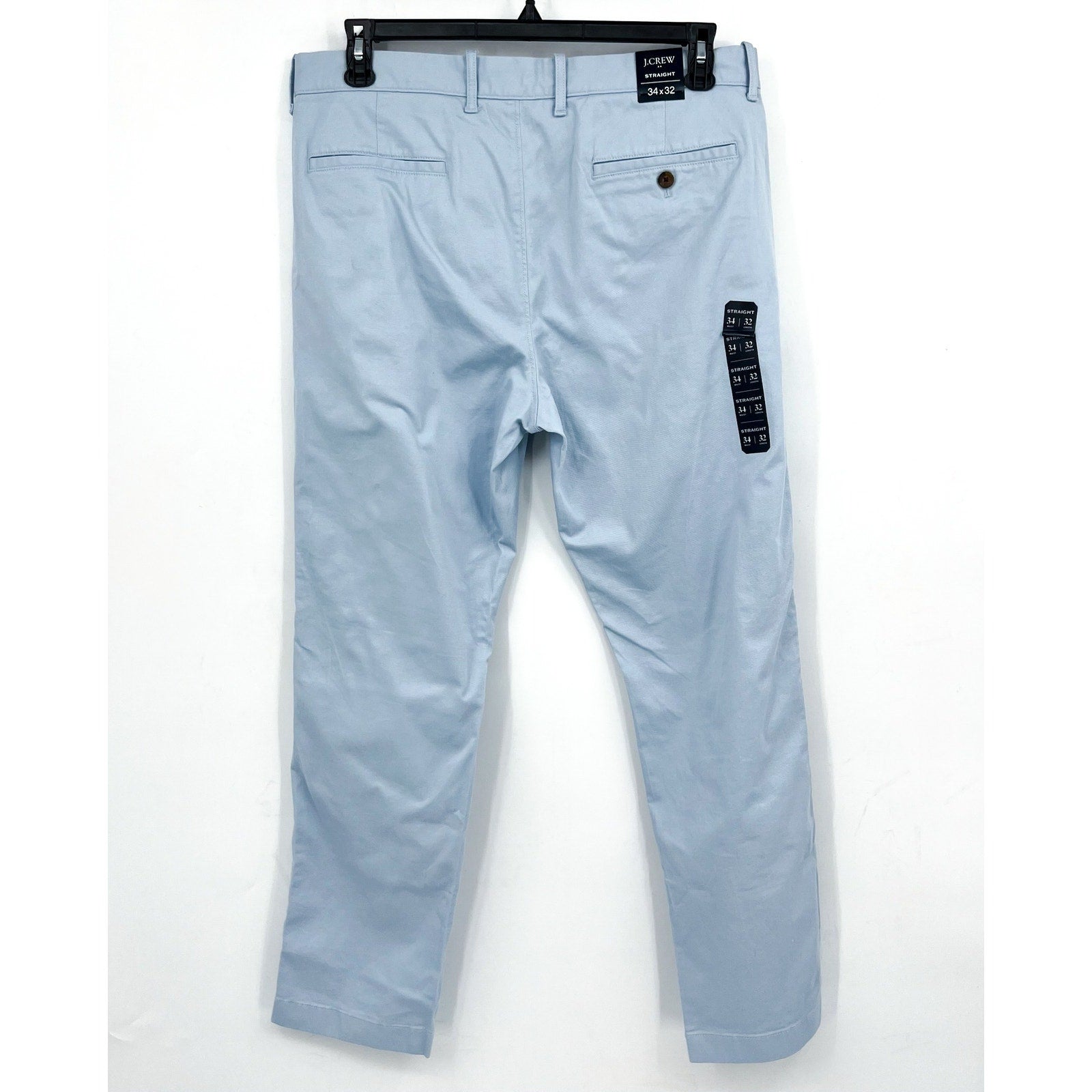 J CREW Men's Straight-Fit Flex Chino Pants 34x32 Light Blue BL8901 NWT