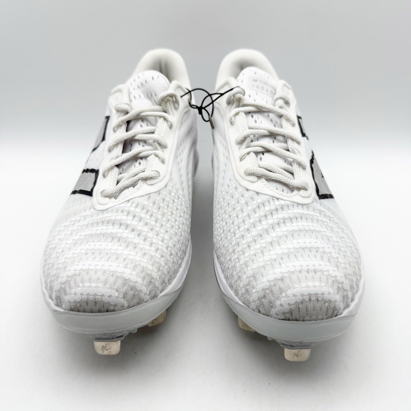 New Balance Mens FuelCell 4040v7 Cleats Size 12 White Black Metal Baseball NWOB