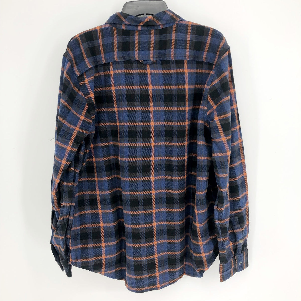 PRANA Women's Golden Canyon Flannel XL Rich Sapphire Blue Plaid Button Shirt NWT