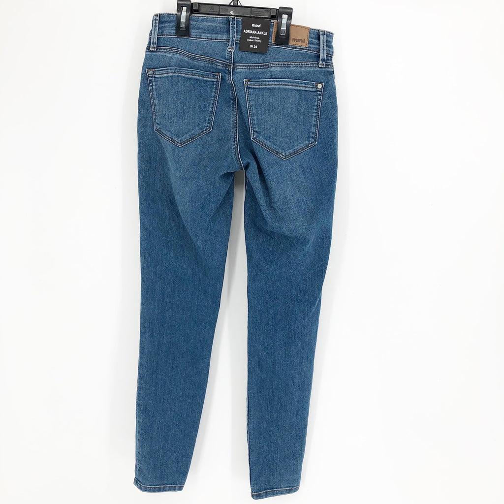 MAVI Womens Adriana Ankle Jeans Size 25 Blue Mid Rise Super Skinny Supersoft NWT