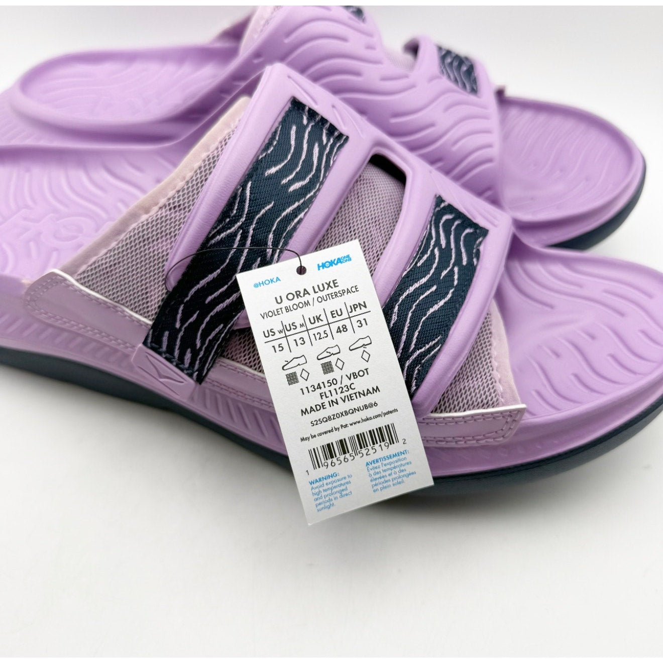 Hoka Mens Ora Luxe Slide Sandals Size 13 EU 48 Violet Purple NWT