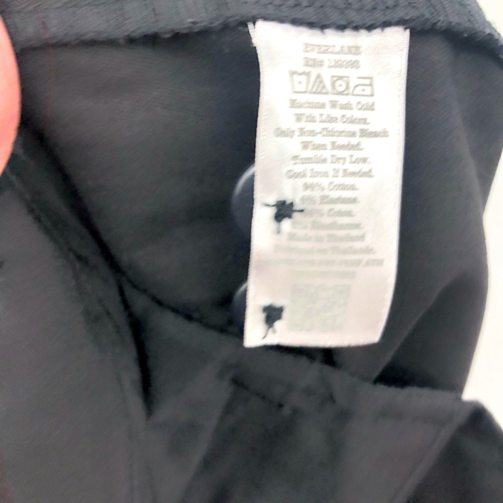 Everlane Uniform Men's Performance Chino Pants 29X28 Black Flat Front NWT