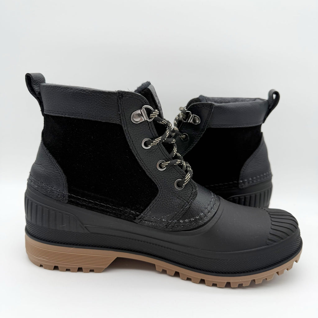 Kamik Mens Hemlock Lo Winter Boots US 8 Black Leather Waterproof Insulated NIB