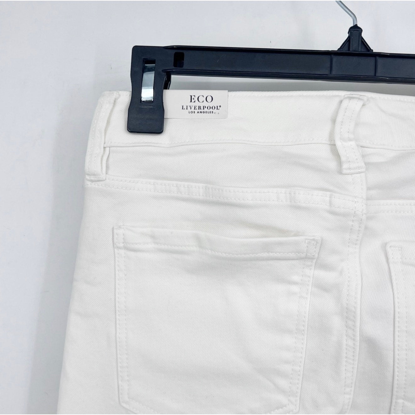 LIVERPOOL Charlie Crop Skinny Jeans Size 25 US 0 Bone White Cuff High Rise NWT