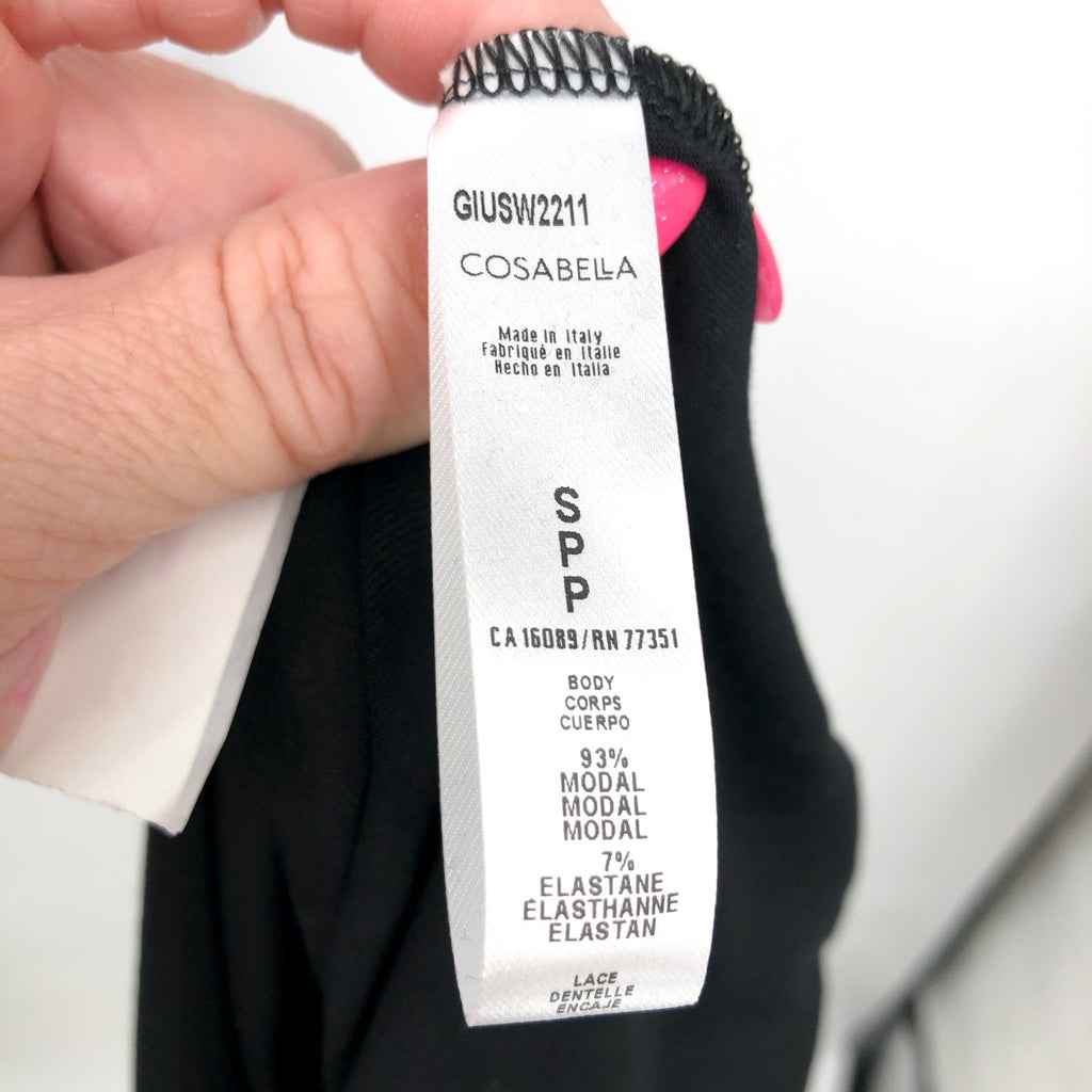 COSABELLA Women's Giulia Modal Sleep Romper Small Black Sleeveless NWT