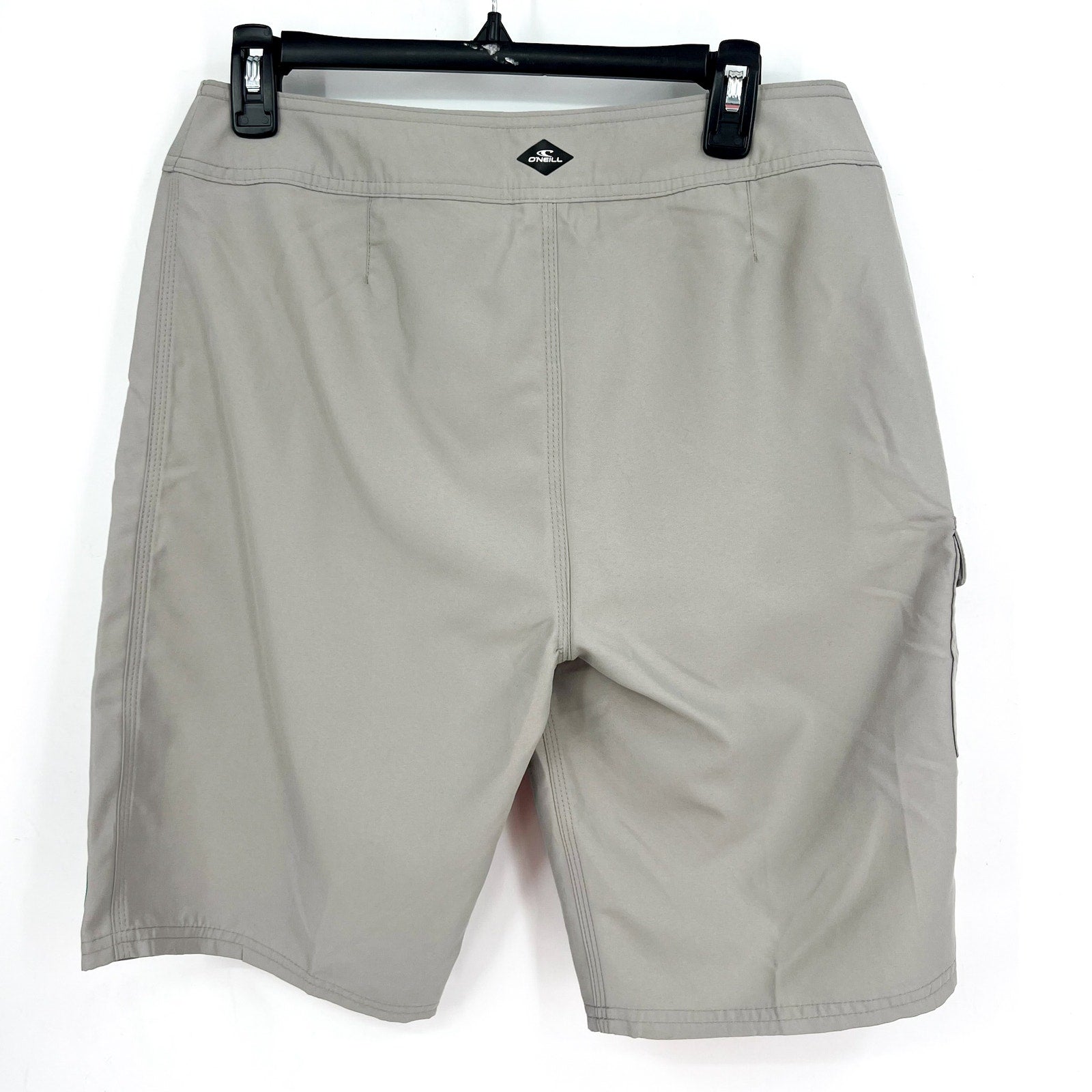 O'NEILL Mens Santa Cruz Solid 2.0 Boardshorts 30 Light Grey Drawstring NWT