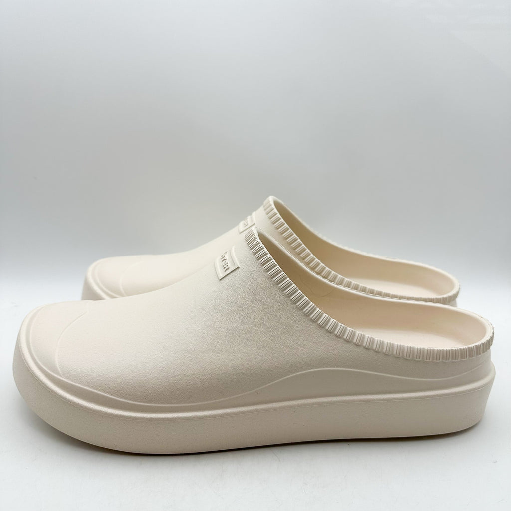 HUNTER Mens In/Out Bloom Clog Size 13 UK 12 White Willow Cream NWOB