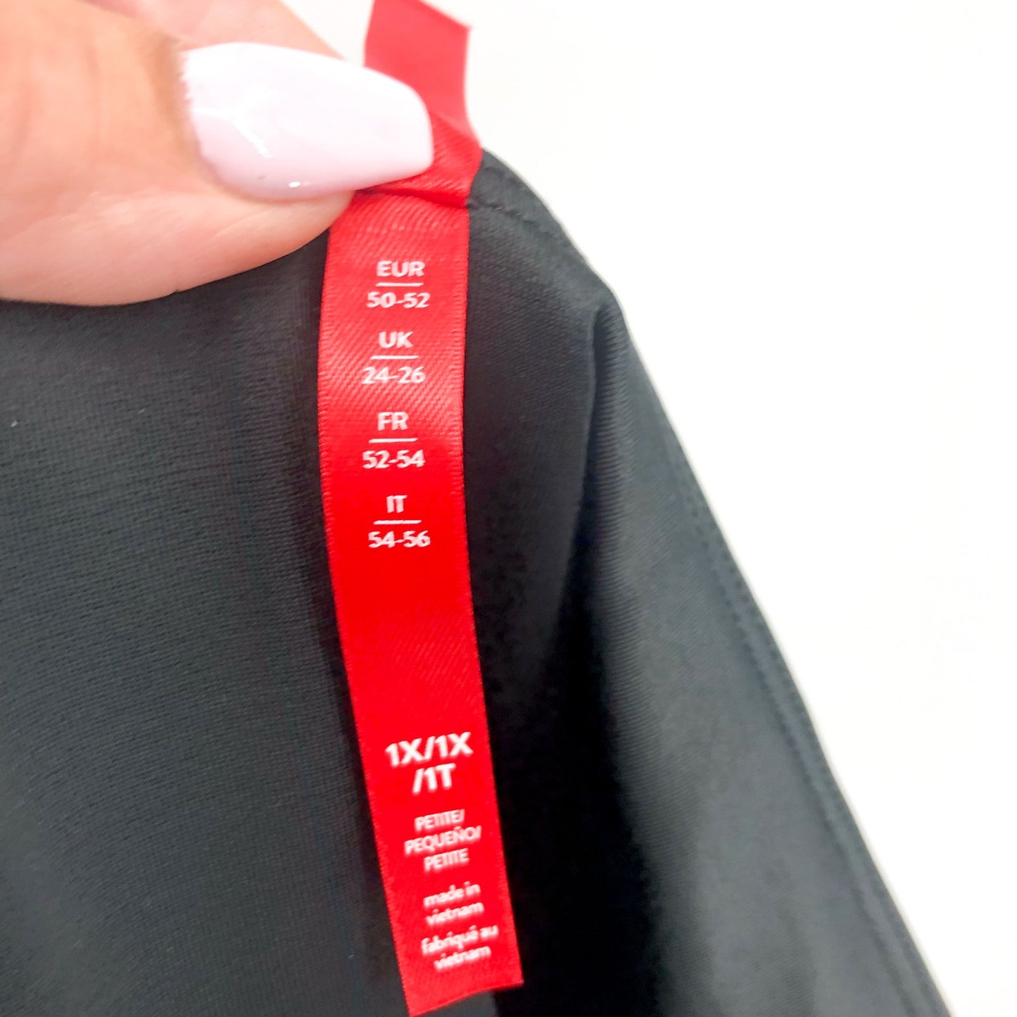 SPANX Women's SpanxShape Faux Leather Leggings 1X Petite Black High Waisted NWT