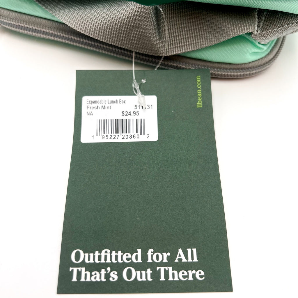 L.L BEAN Expandable Lunch Box One Size Fresh Mint Office School NWT