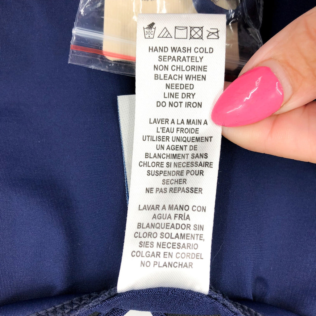 TOMMY BAHAMA  Bandini Swim Top Medium Navy Blue Pearl Sarong Wrap NWT