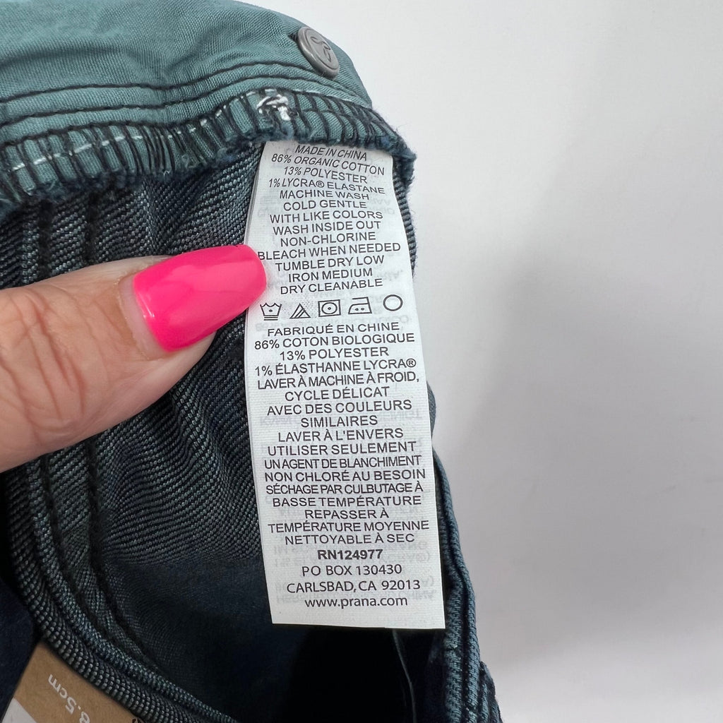 Prana Womens Sienna Skinny Jeans 26x31 US 2 Deep Blue Stretch Denim Mid Rise NWT