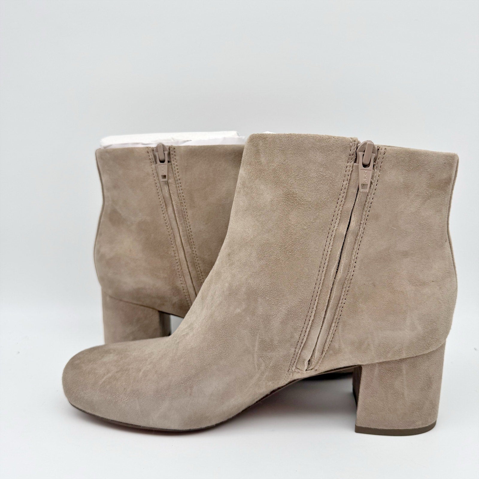 Vionic Womens Sibley Ankle Bootie US 9 M EU 40 Beige Suede Boots NIB