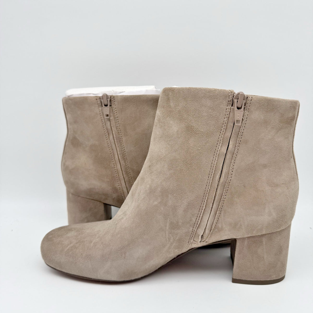 Vionic Womens Sibley Ankle Booties Size 9 M EU 40 Beige Suede Boots NIB