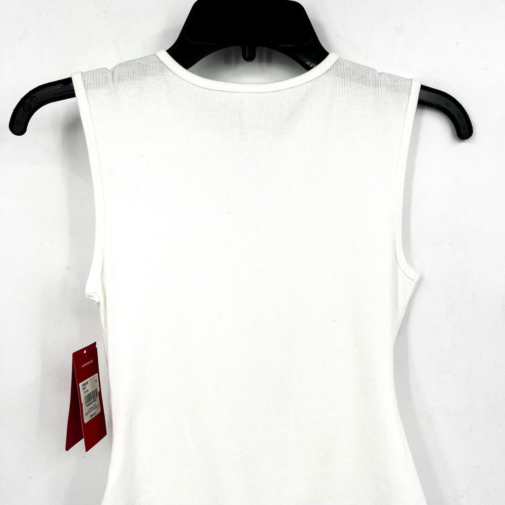 COMMANDO Women's Luxury Rib Signature Bodysuit Medium White Sleeveless NWT