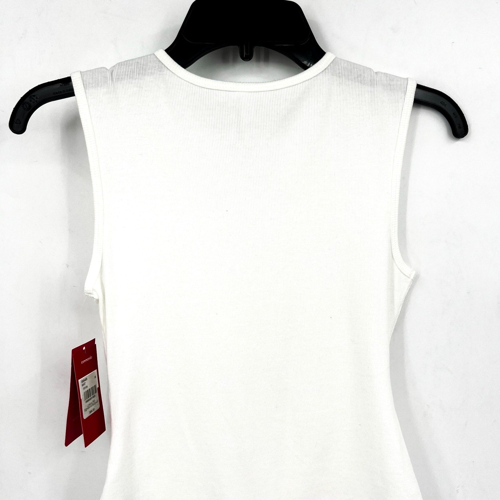 COMMANDO Women's Luxury Rib Signature Bodysuit Medium White Sleeveless NWT