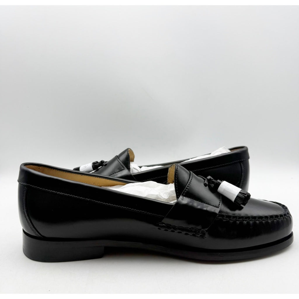 JOHNSTON & MURPHY Mens Hayes Tassel Dress Loafers Size 11.5 Black Leather NWOB