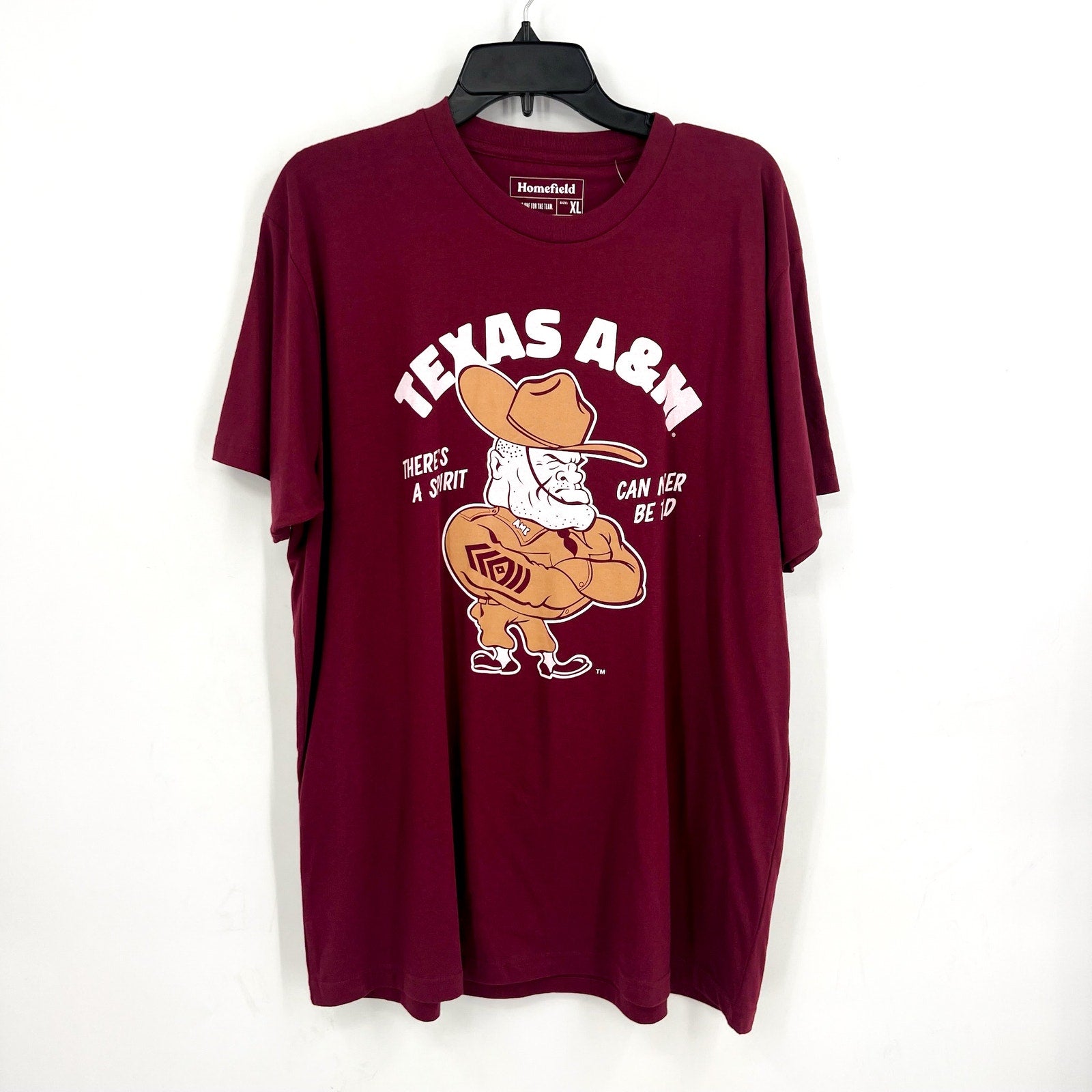 HOMEFIELD Mens Texas A&M Ol’ Sarge T-Shirt XL Maroon Short Sleeve NWT
