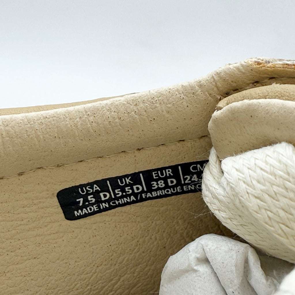 Spenco Womens Cambridge Low Sneakers US 7.5 Wide EU 38 Tan Leather NIB