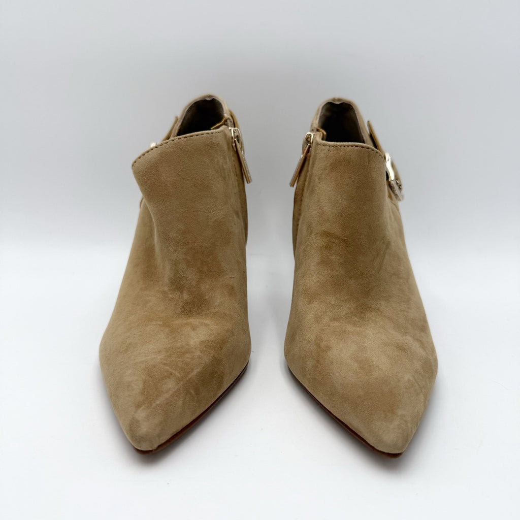 Vince Camuto Womens Kreitha Heeled Bootie Size 5.5 Brown Suede NWOB