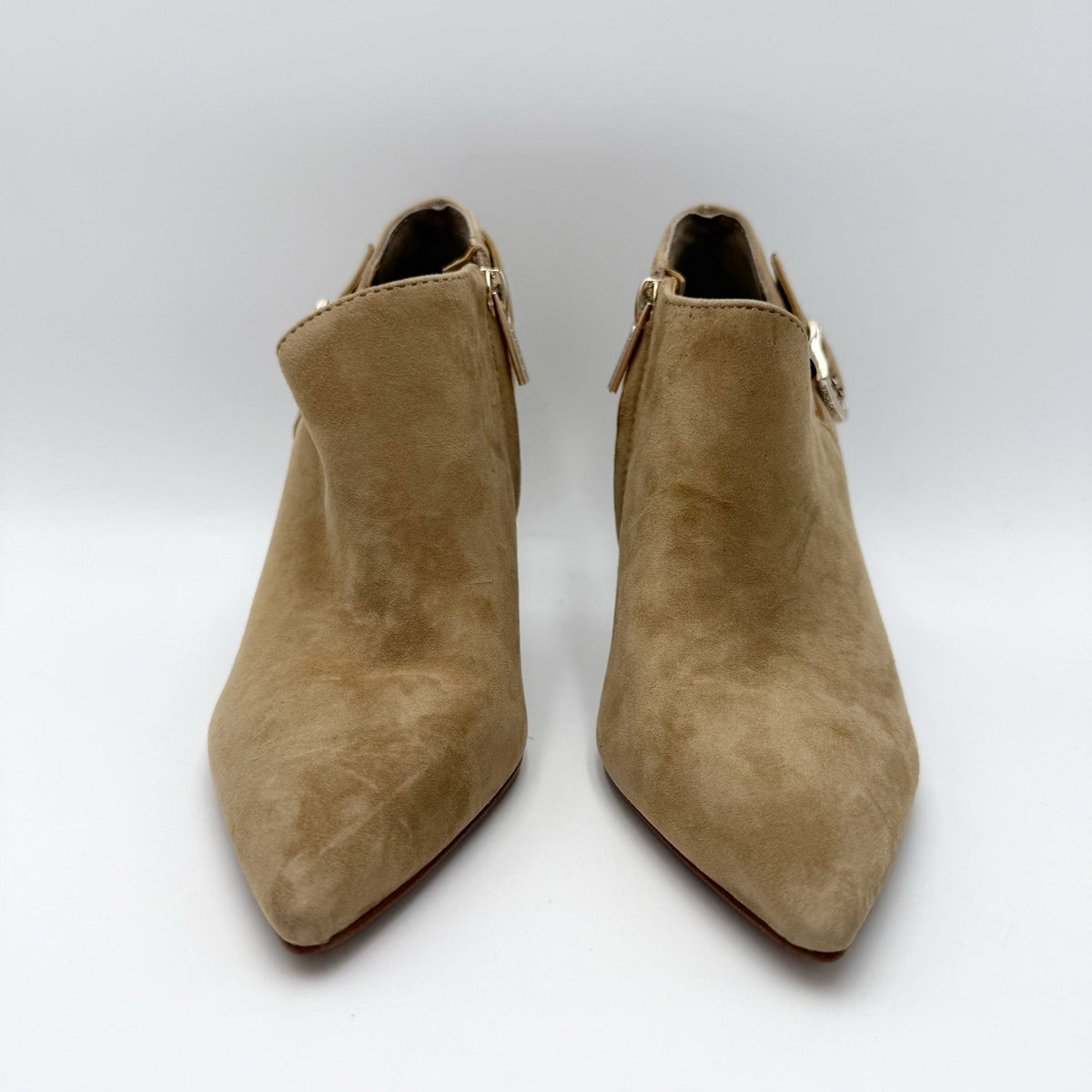 Vince Camuto Womens Kreitha Heeled Bootie Size 5.5 Brown Suede NWOB