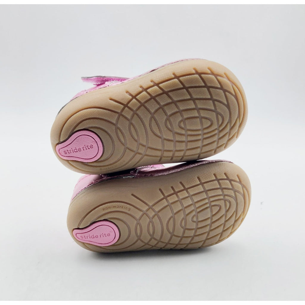 Stride Rite Girls Adira Flat Size 3 Pink Fuchsia Toddler Shoe Mary Jane NIB