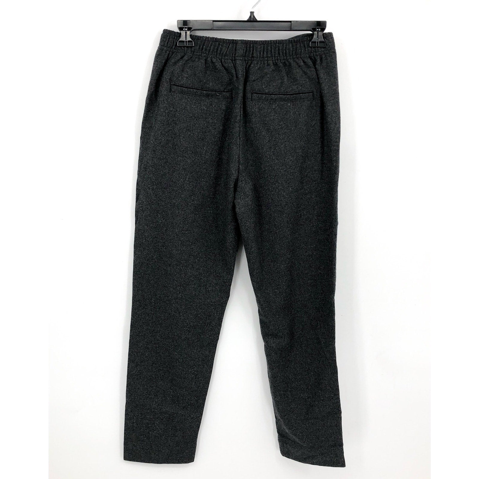 Everlane Womens The Wool Flannel Pull-On Pants Small Grey Heather Charcoal NWT
