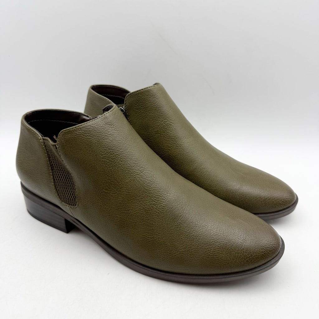 SOUL Naturalizer Womens Respect Ankle Boots Size 8 Wide EU 38.5 Green NIB