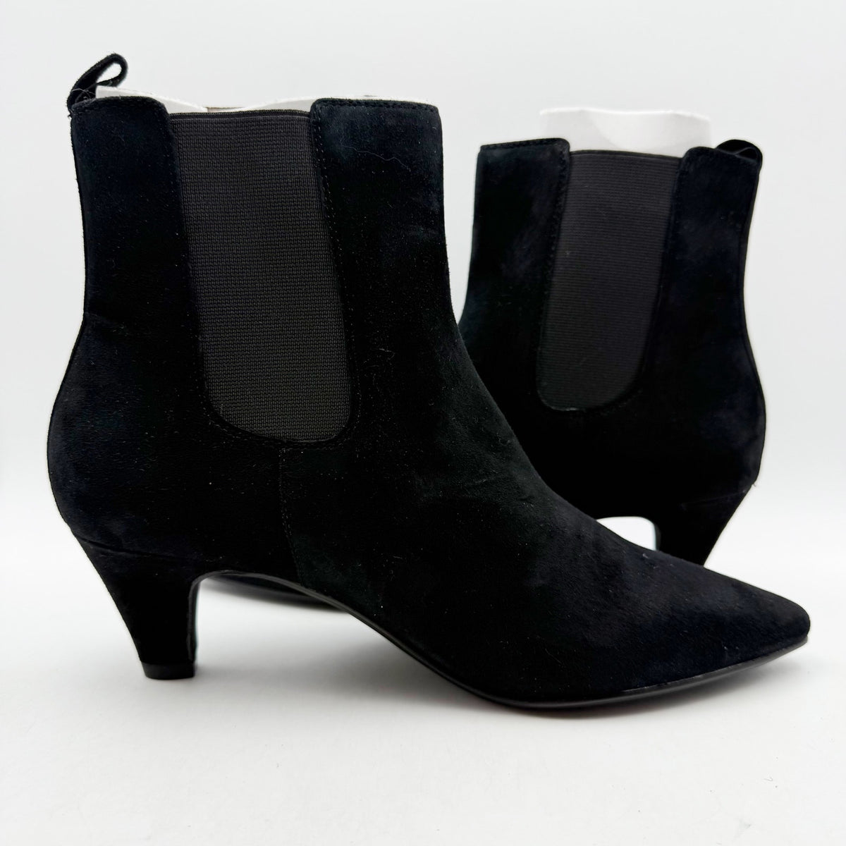 Dune London Womens Obvious Ankle Bootie EU 40 US 10 Black Suede NIB