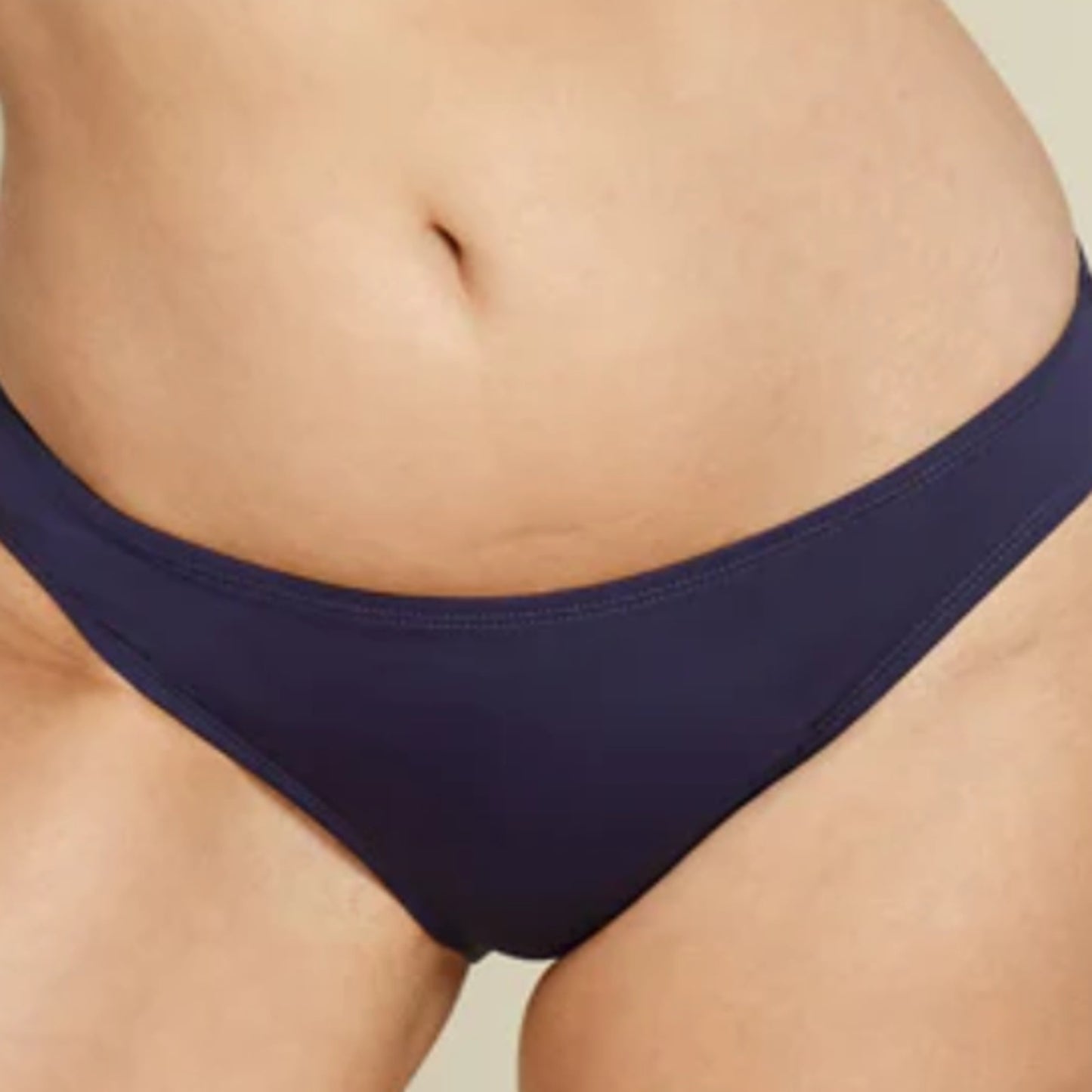 ANDIE SWIM Womens Classic Low Rise Bikini Bottom Medium Navy Blue