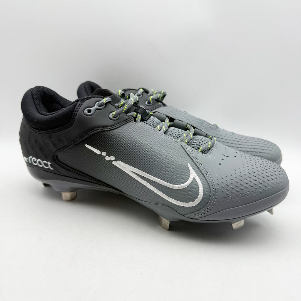 Nike Womens Hyperdiamond 4 Elite Softball Cleats US 11 EU 43 Black Grey NWOB