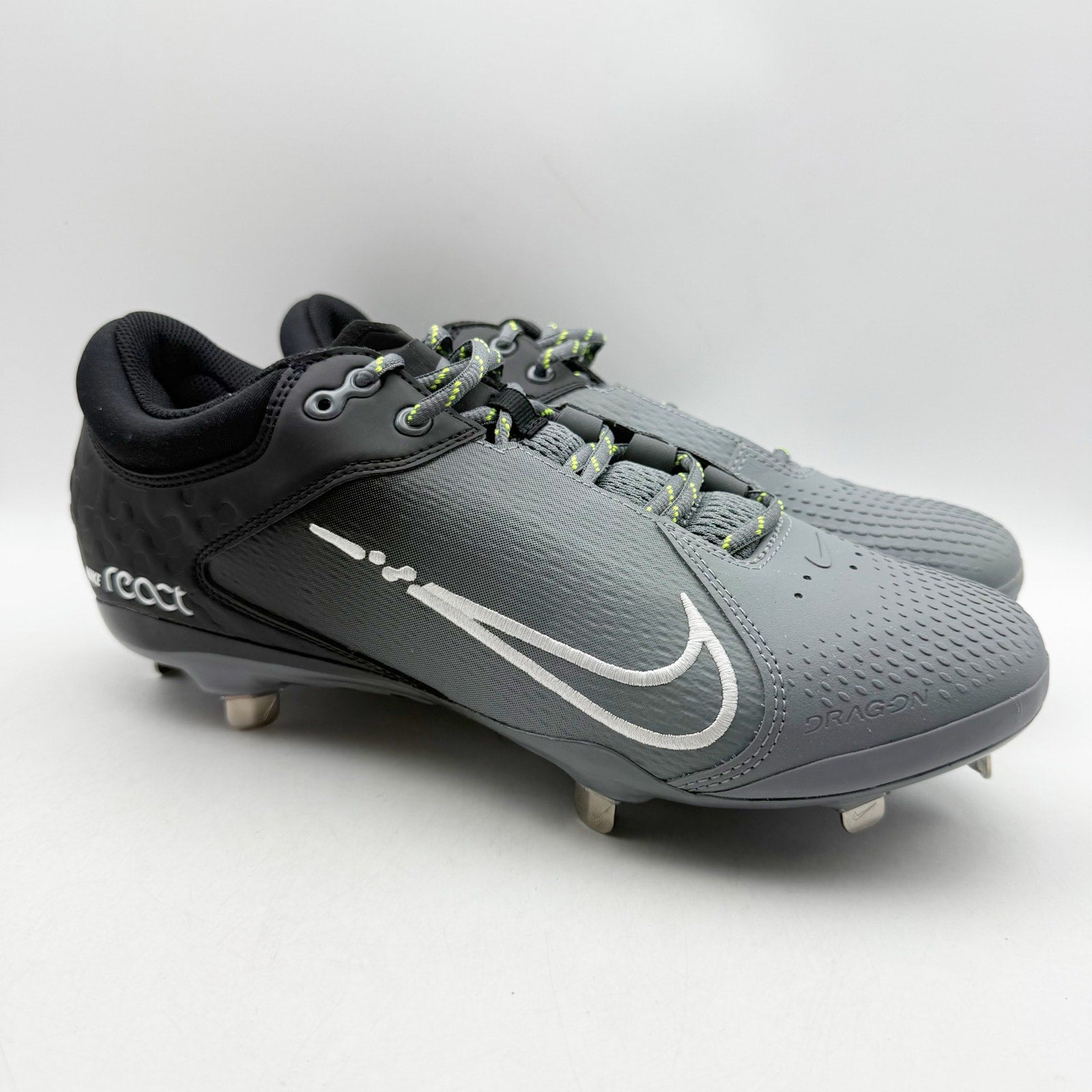 Nike Womens Hyperdiamond 4 Elite Softball Cleats US 11 EU 43 Black Grey NWOB