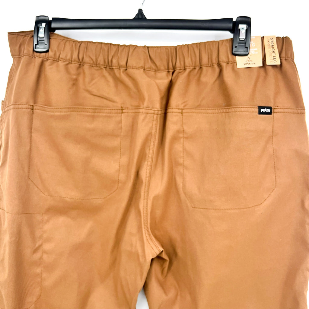 PRANA Men's Stretch Zion Top-Out Pants XL 36-38" Sepia Tan Straight Leg NWT
