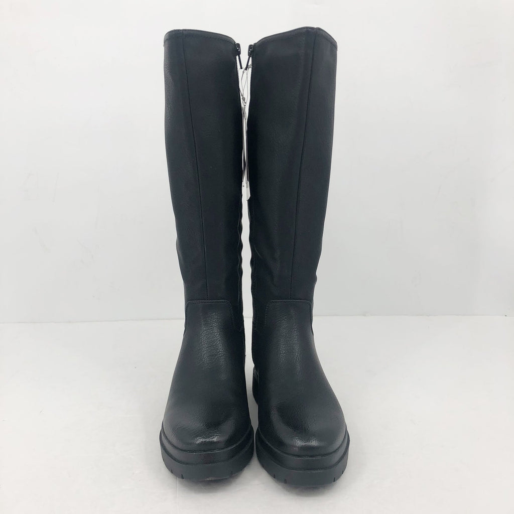 Soul Naturalizer Womens Orchid Calf High Boots Size 6 M Wide Calf Black NWOB