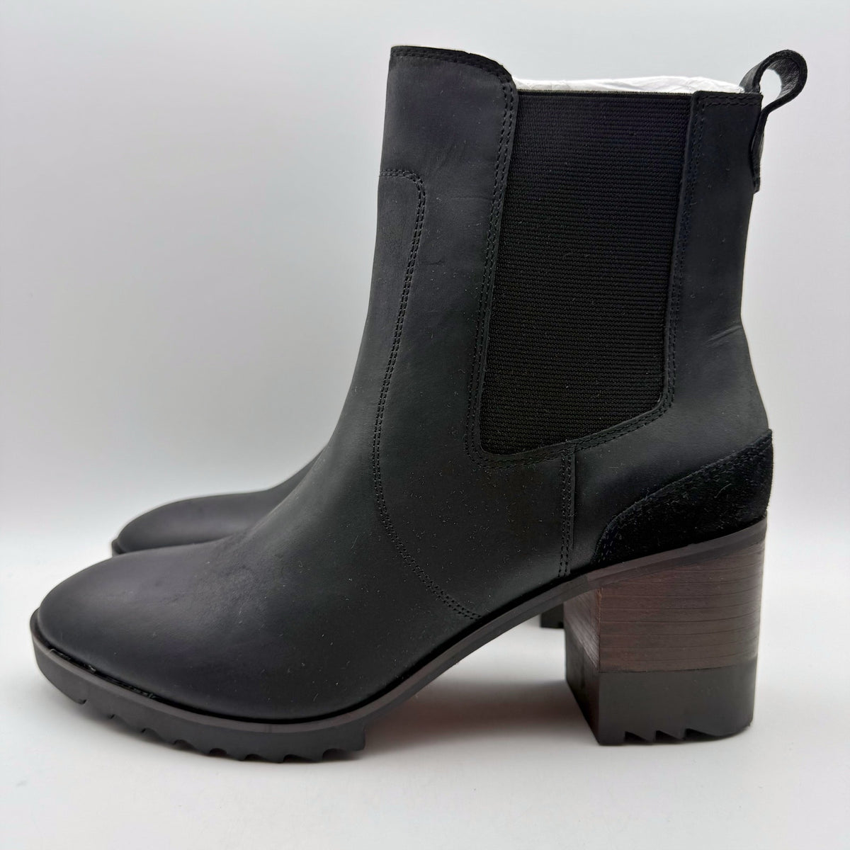 Blondo Womens Rai Ankle Boots Size 8.5 M Black Leather Waterproof NIB