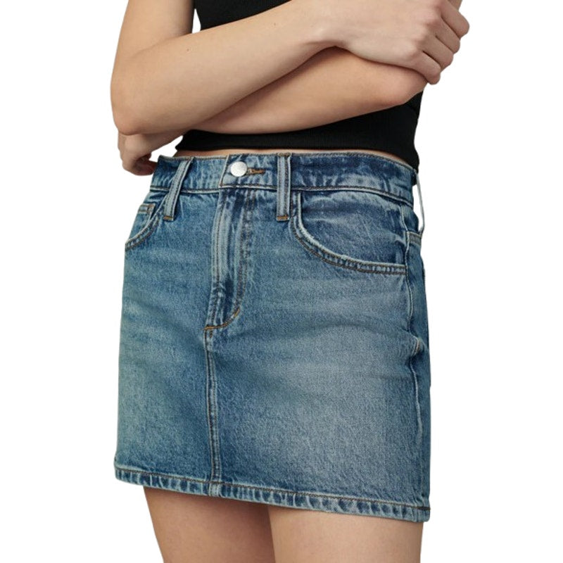 JOE'S JEAN Women's The Tessa Denim Mini Skirt Size 31 US 12 Blue Showdown NWT