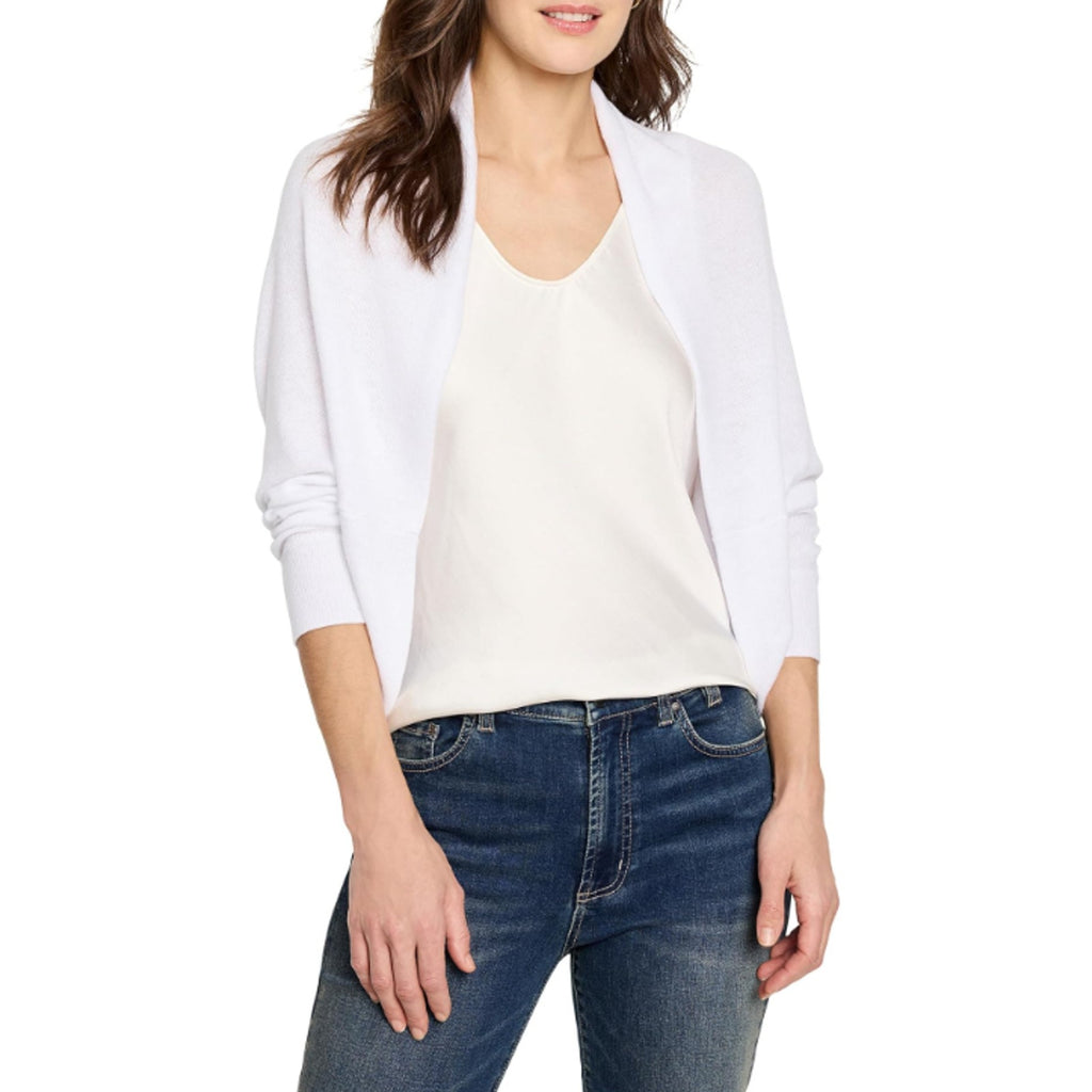 NIC + ZOE Women's Cotton Cashmere Shrug Cardigan Large White Long Sleeve NWT