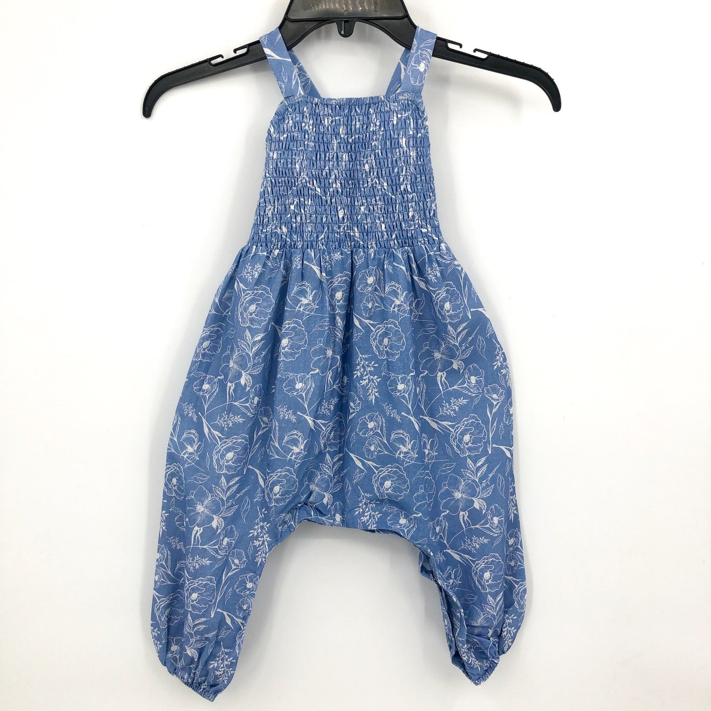 BARDOT Baby Missy Floral One Piece Outfit 3-6 Months Blue Linen