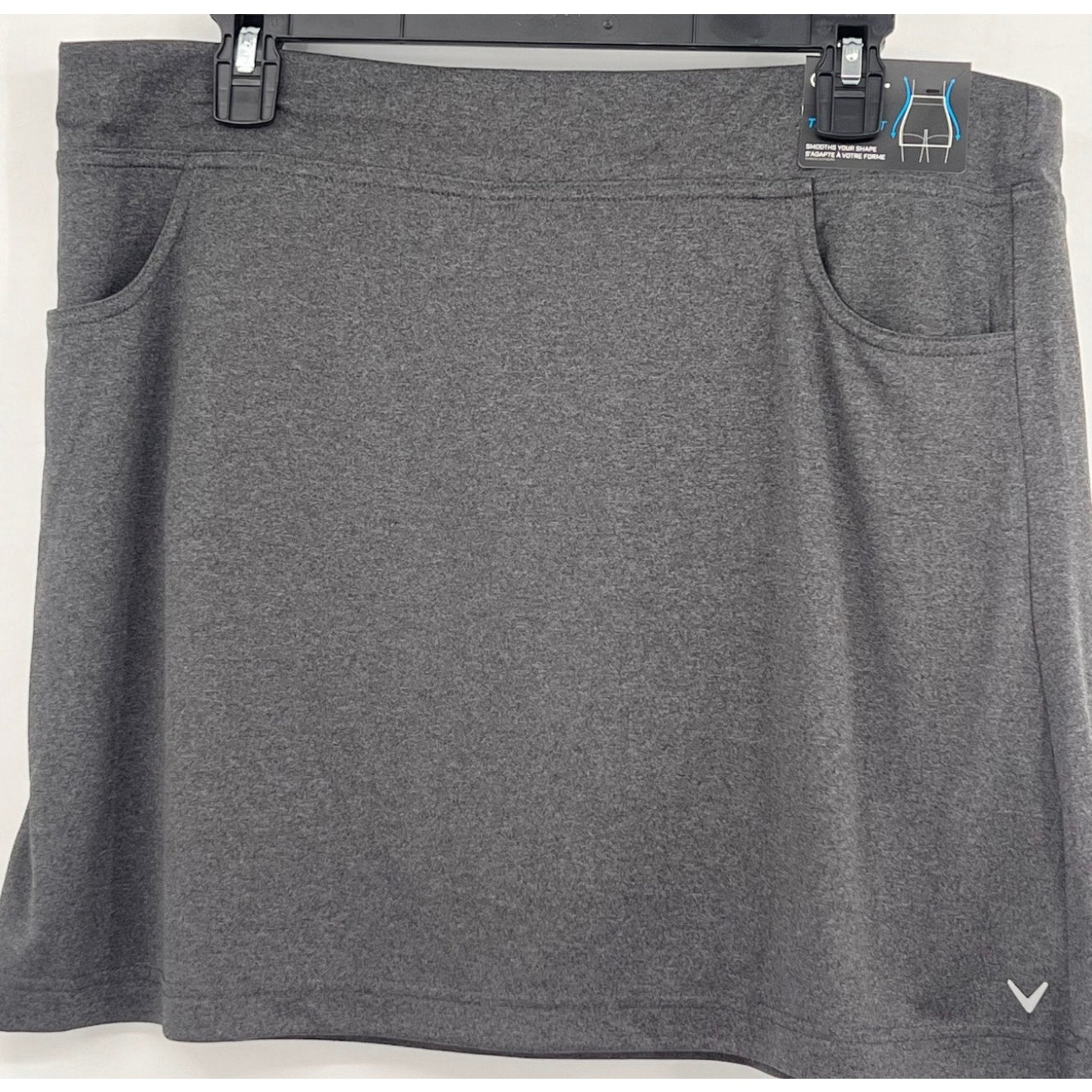 CALLAWAY Women's Opti Dri True Sculpt Golf Skort XL Black Heather NWT