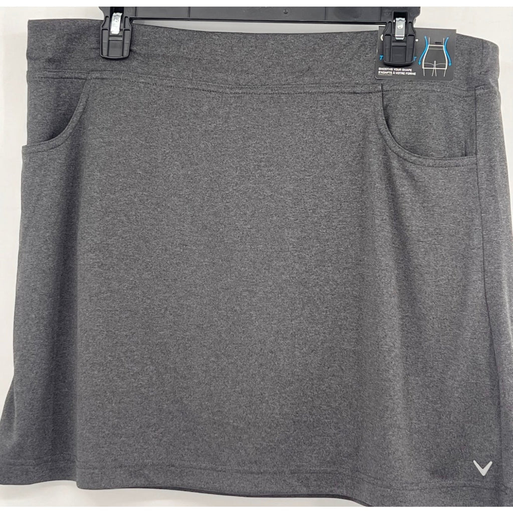 CALLAWAY Women's Opti Dri True Sculpt Golf Skort XL Black Heather NWT