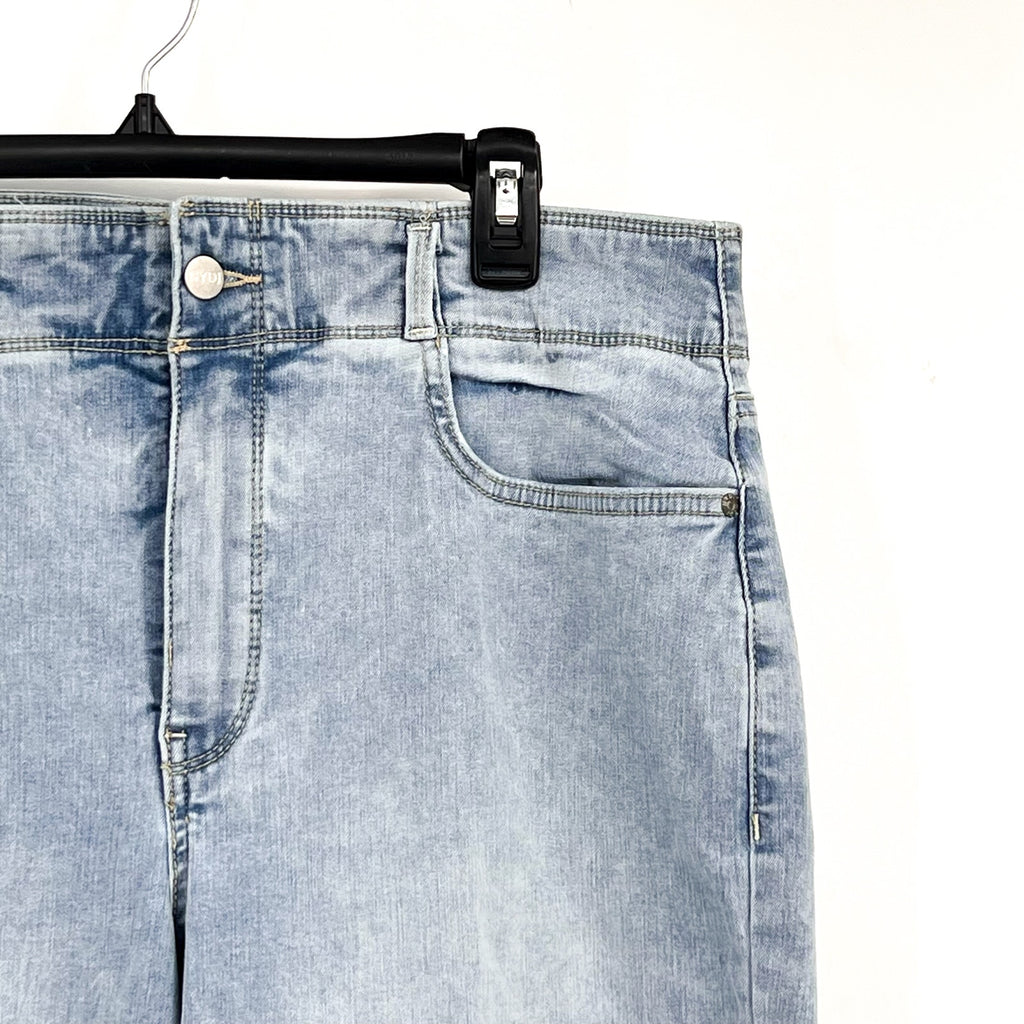 NYDJ Womens Major Wide Leg Capri Jeans Size 14 Daybreak Light Blue NWT