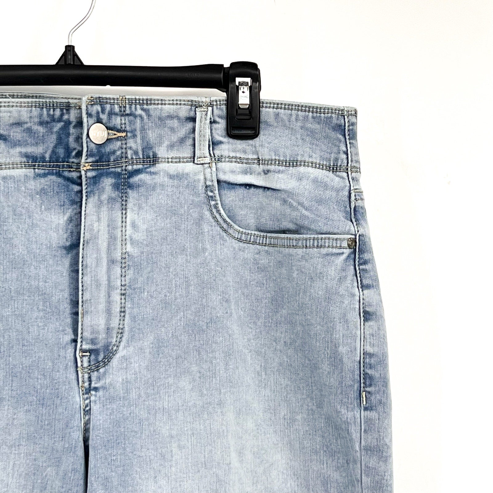 NYDJ Womens Major Wide Leg Capri Jeans Size 14 Daybreak Light Blue NWT