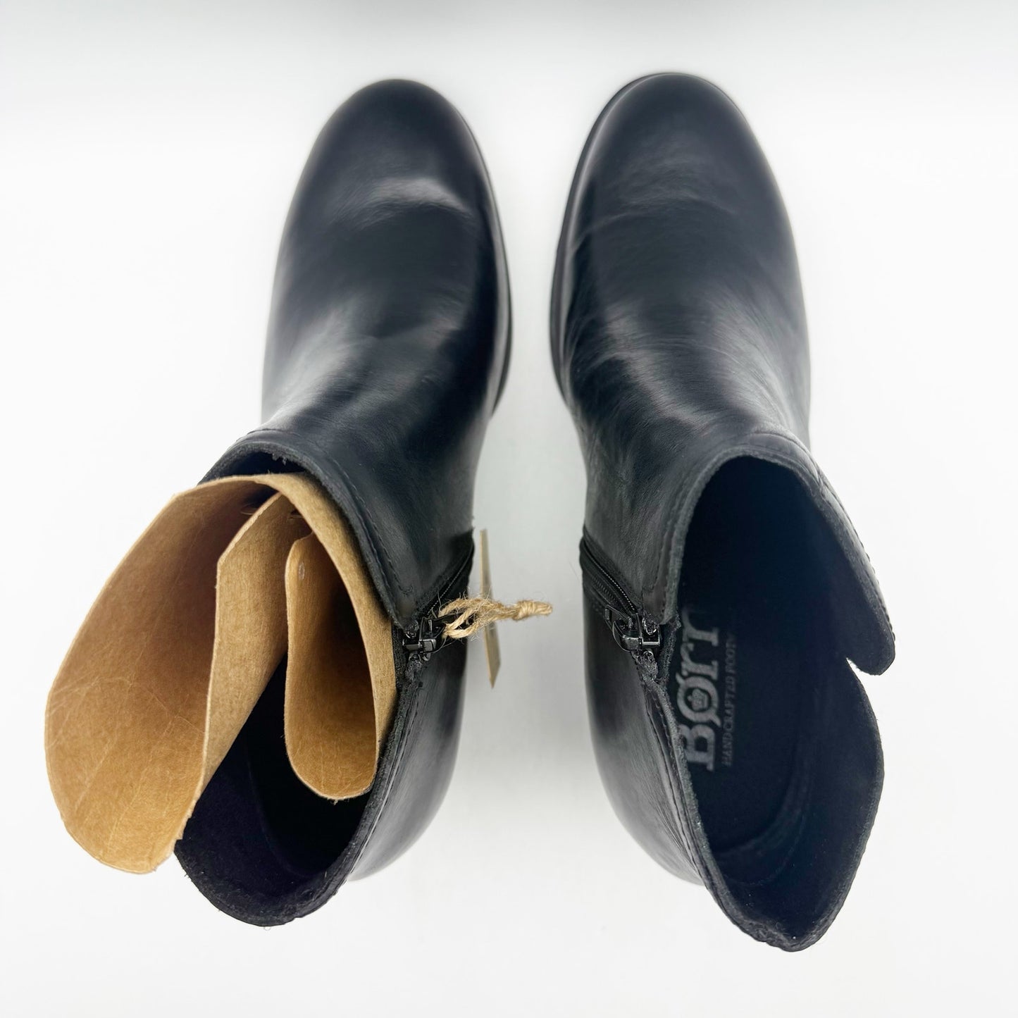 Born Womens Olivia Ankle Booties US 8.5 M EU 39 Black Leather NIB