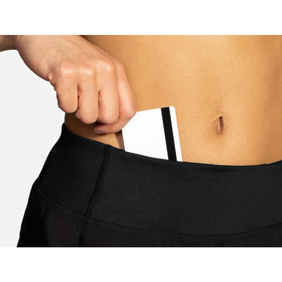 BROOKS Women's Chaser 7" Running Shorts Size Small Black Athletic Stretch NWT