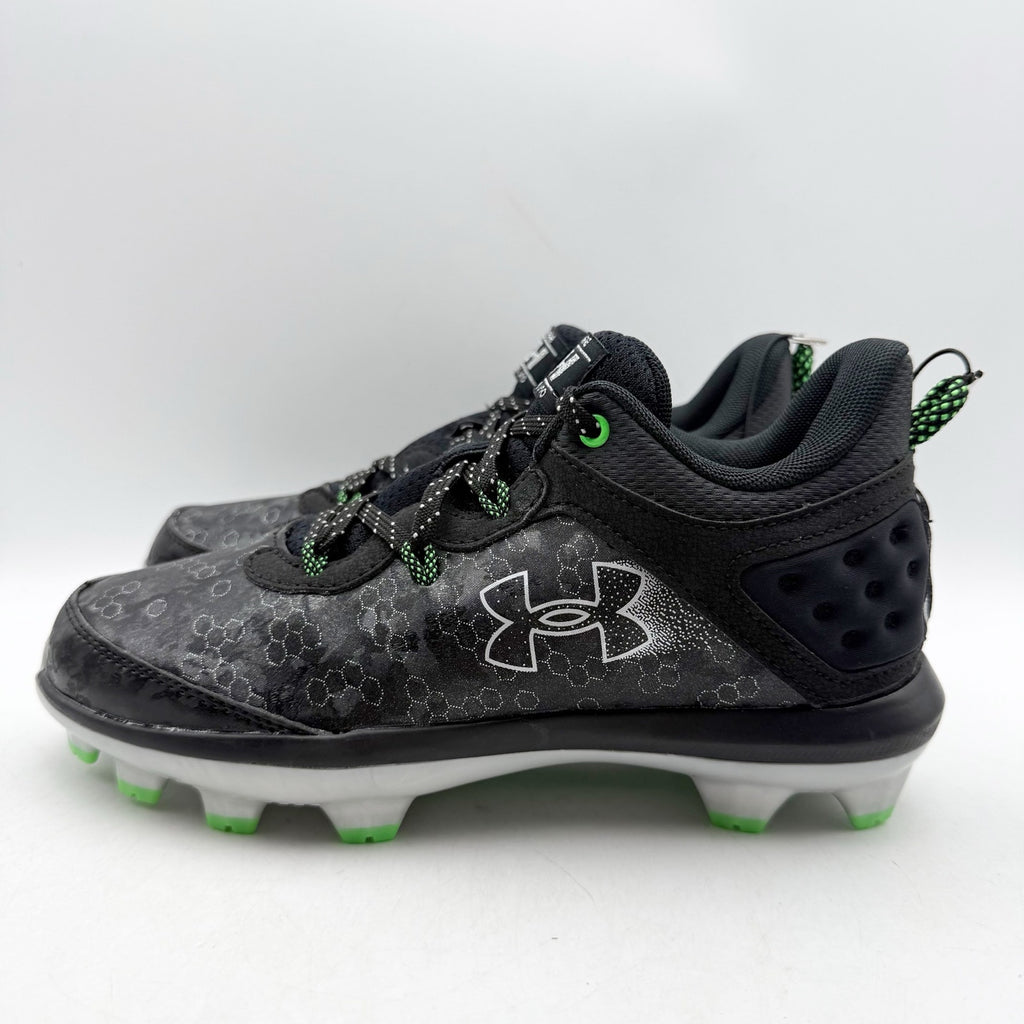 Under Armour Youth Harper 8 TPU Baseball Cleats US 4 Black Green NWOB