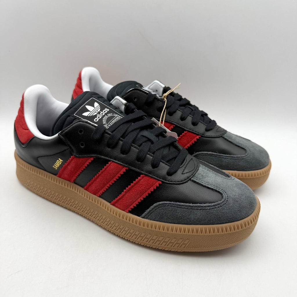 Adidas Samba XLG Sneakers MENS 8.5 WOMENS 9.5 Black Red Suede Athletic NIB
