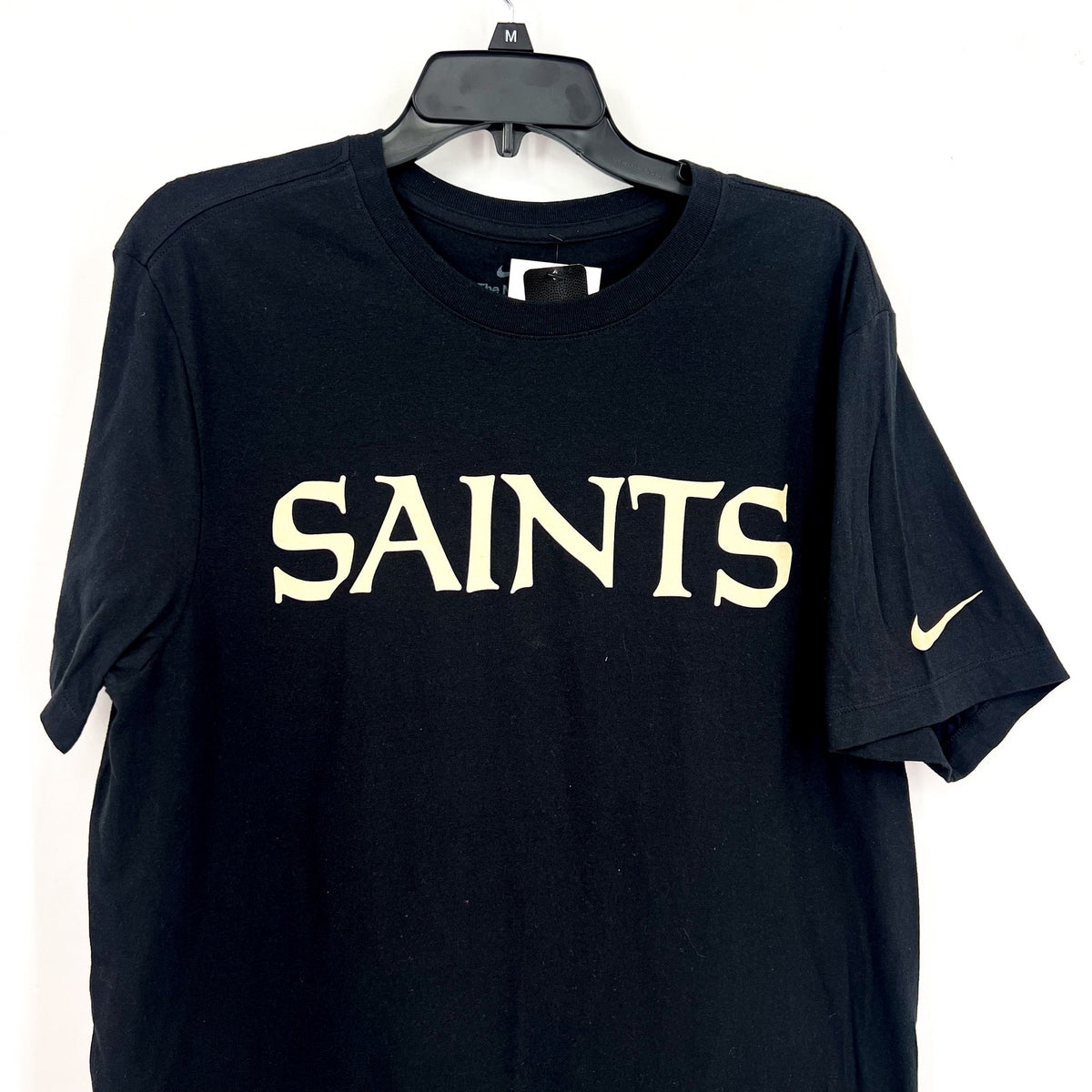 NIKE Mens New Orleans Saints Wordmark Essential T-Shirt Large Black NWT N199-00A