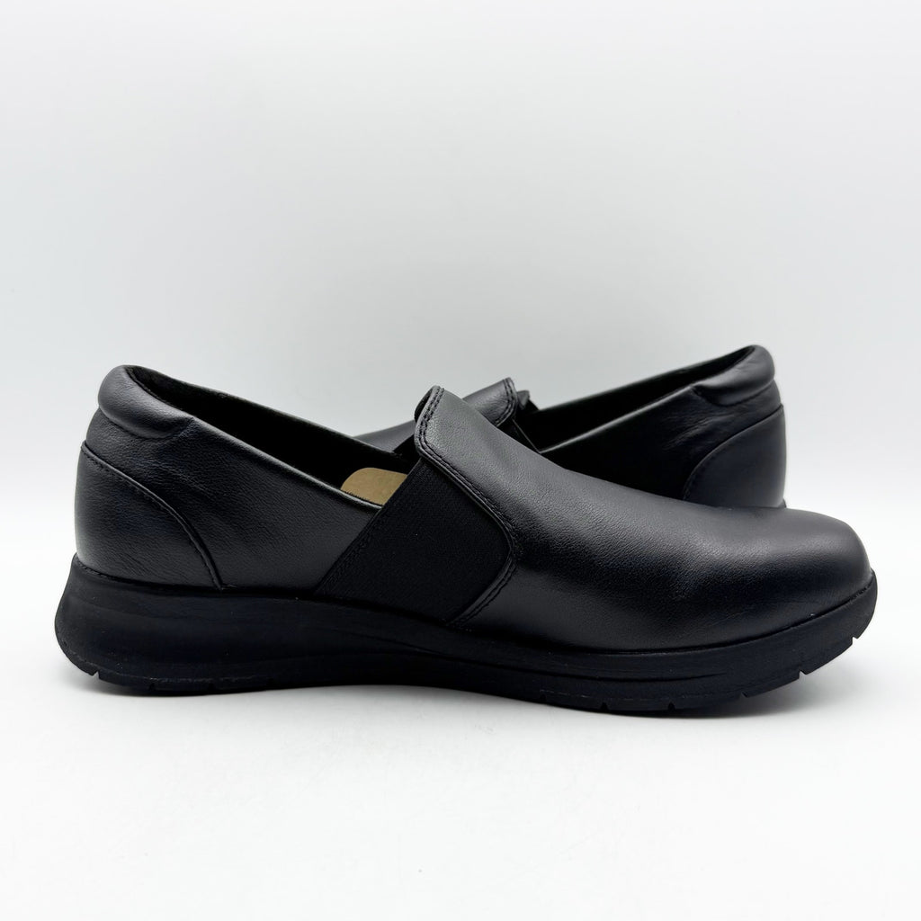 Revere Womens Panama Casual Sneakers US 11 M EU 42 Black Leather Slip On NIB