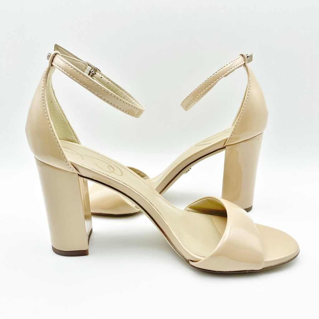 Sam Edelman Womens Robyn Heeled Sandal US 7.5 M EU 38 Beige Leather NIB